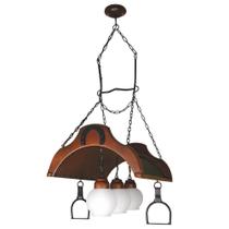 Lustre Muller Sela De Cavalo 3 Lâmpadas Envelhecido 933e Lustre Muller Sela De Cavalo 3 Lâmpadas Envelhecido 933e