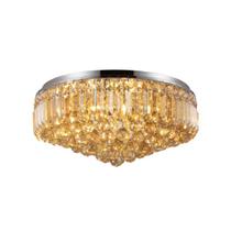 Lustre paflon brienne 53,5x25cm cromado e cristais champagne