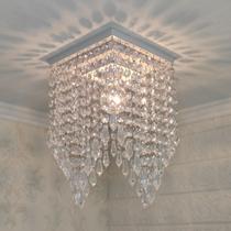 Lustre para Cozinha Luminaria de Teto Paflon Decoração Casa 19x29cm