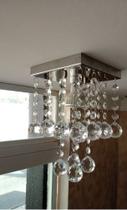 Lustre Para Lavabo Com Cordão De Castanhas De Cristal Lustre Para Lavabo Com Cordão De Castanhas De Cristal