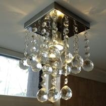 Lustre para lavabo / corredor, cordão de castanhas com esferas de 30mm