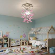 Lustre para quarto infantil bebê menina e meninos flores -