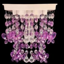 Lustre para quarto infantil com design encantador de borboletas -