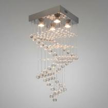 Lustre Para Sala, Corredor, Quarto, Cristal K9 Base 38x38
