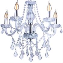 Lustre para Sala Cristal 5 Braços Estilo Clássico Decoração Natal Jantar Cozinha Banheiro Elegante Lustre para Sala Cristal 5 Braços Estilo Clássico Decoração Natal Jantar Cozinha Banheiro Elegante