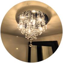 Lustre para sala de cristal legítimo k9,base 20 cm,vai montado.Led brinde.