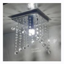 Lustre para sala de Cristal LEGÍTIMO K9 Base 20x20 Cm Soquete E27