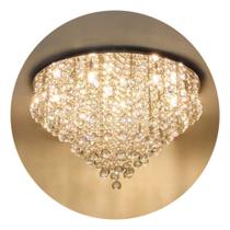 Lustre para sala de Cristal Legítimo Redondo 50cm Diâmetro