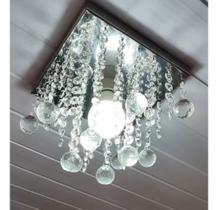 Lustre para sala de cristal legitimo vai montado,soquete E27.