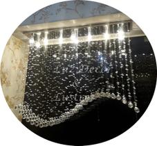 Lustre Para Sala de Jantar Base inox Retangular 1Mx30CM