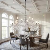 Lustre Para Sala de Jantar Pendente Cristal Legítimo Maria Tereza Nice 12 Lâmpadas E14 Bivolt Lustre Para Sala de Jantar Pendente Cristal Legítimo Maria Tereza Nice 12 Lâmpadas E14 Bivolt