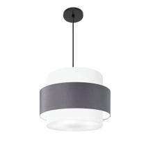 Lustre Para Sala de Jantar Vivare Md-4392 Cúpula em Tecido 40cm