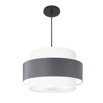 Lustre Para Sala de Jantar Vivare Md-4395 Cúpula em Tecido 55cm