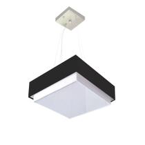 Lustre Para Sala de Jantar Vivare Md-4402 Cúpula em Tecido 40x40cm