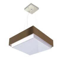 Lustre Para Sala de Jantar Vivare Md-4404 Cúpula em Tecido 50x50cm