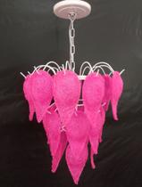 Lustre Para Sala E Quarto Acrílico Em Alto Brilho Rosa