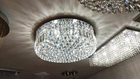 Lustre para sala,mesa jantar,quarto.Cristal Base 60 Diametro X 15cm+ 12leds G9