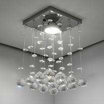 Lustre para sala, quarto, banheiro, cristal K9 base 14x14 -
