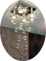 Lustre Para Sala, Quarto, Cozinha Com Base De Inox 20x20cm