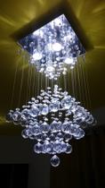 Lustre para sala, quarto, cozinha, hall Cristal k9 Base 30x30