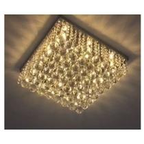 Lustre Para Sala Quarto De Cristal K9 Legítimo 45x45 Cm