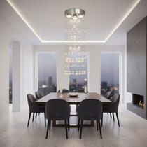 Lustre Para Sala, Quarto, Hall, Sala De Jantar,em Cristal K9 -