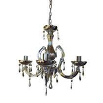 Lustre Pedente 90cm Com Pingentes 4 Lâmpadas E14 Acrílico Lustre Pedente 90cm Com Pingentes 4 Lâmpadas E14 Acrílico