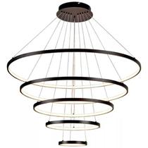 Lustre Pendente 05 Arcos LED 132W 3000K Bivolt Preto Domum