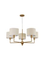 Lustre Pendente 05 Cúpulas Redondo 80 cm Dourado 775 Lustre Pendente 05 Cúpulas Redondo 80 cm Dourado 775