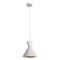 Lustre Pendente 1 Foco 40W HM031WG Set Bella Iluminação Branco/Dourado