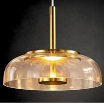 Lustre Pendente 22,5cm Vidro Âmbar Luz Indireta Redondo Luminária Teto Gimpo KJDDE-271-AMB Lustre Pendente 22,5cm Vidro Âmbar Luz Indireta Redondo Luminária Teto Gimpo KJDDE-271-AMB