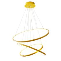 Lustre Pendente 3 Arcos Moderno Anéis Led 60cm117w Dourado Zenite Lustre Pendente 3 Arcos Moderno Anéis Led 60cm117w Dourado Zenite