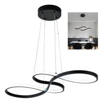 Lustre Pendente 3 em 1 Arco Infinito LED Perfil Iluminaçao Sala de Jantar Hall de Entrada Restaurante Hotel Decoraçao Residencial Comercial Lustre Pendente 3 em 1 Arco Infinito LED Perfil Iluminaçao Sala de Jantar Hall de Entrada Restaurante Hotel Decoraçao Residencial Comercial