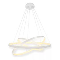 Lustre Pendente 5 Cores Led Moderno 3 Arcos Anéis 89w 60cm Cor Branco 110v/220v