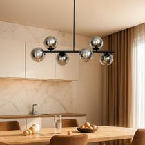 Lustre Pendente 6 Globos Esfera Vidro Molecular Jabuticaba Sala Quarto Cozinha Mesa de Jantar Bivolt Lustre Pendente 6 Globos Esfera Vidro Molecular Jabuticaba Sala Quarto Cozinha Mesa de Jantar Bivolt