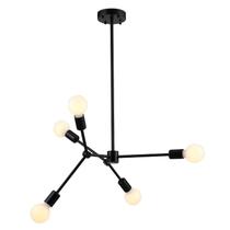Lustre Pendente 60cmx118cm 5xe27 200w Leblon RM001B Bella Iluminação