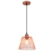 Lustre Pendente Abajur Cupula Metal Aramado Decoraçao Casa Quarto Sala Copa Luz Teto Lampada Iluminaçao Ajustavel