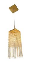 Lustre Pendente Acabamento Dourado Pedras Cristais Corrente Lustre Pendente Acabamento Dourado Pedras Cristais Corrente