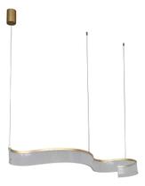 Lustre Pendente Acrílica Design Moderno 28w 3 Em 1 Cor Dourado
