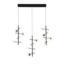 Lustre Pendente Alumínio/Acrílico 45x32cm Fuxico Bella Iluminação