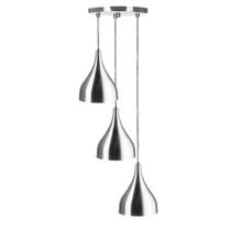 Lustre Pendente Aluminio Gota Triplo 21cm Escovado