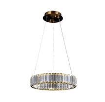 Lustre Pendente Anel Luxuoso de Cristal K9 Led 3em1 Moderno