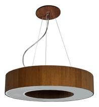 Lustre Pendente Anel Madeira Natural 50cm - My Lamp Store