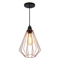 Lustre Pendente Aramado Castle Moderno 22x20cm Bivolt Lustre Pendente Aramado Castle Moderno 22x20cm Bivolt