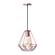 Lustre Pendente Aramado Cristal 24 Cm Aluminio Decorações
