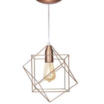 Lustre Pendente Aramado Cubo Geométrico Teto Moderno Lustre Pendente Aramado Cubo Geométrico Teto Moderno