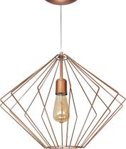 Lustre Pendente Aramado New June 45cm Luxo Geométrico Lustre Pendente Aramado New June 45cm Luxo Geométrico