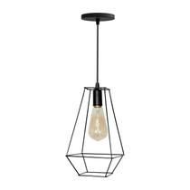 Lustre Pendente Aramado Soft - Preto