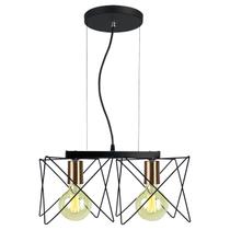 Lustre Pendente Aramado Star Duo Moderno 18x40cm Bivolt Lustre Pendente Aramado Star Duo Moderno 18x40cm Bivolt
