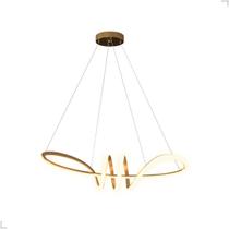 Lustre Pendente Arco Anéis Infinito Luxo Moderno Rose Gold